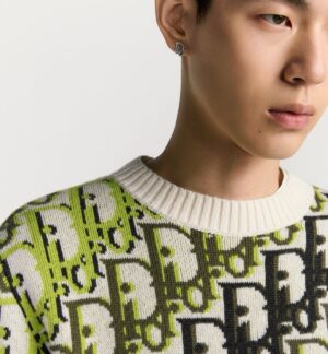 디올 오블리크 패턴 울 니트 스웨터 26SS RA4005-2 - 이미지 4