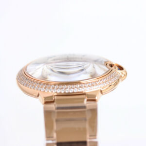 까르띠에 발롱 블루 워치 40mm 오토메틱 로즈 골드 다이아 베젤 WE9008Z3 - 이미지 4