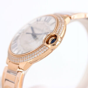 까르띠에 발롱 블루 워치 40mm 오토메틱 로즈 골드 다이아 베젤 WE9008Z3 - 이미지 7