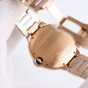 까르띠에 발롱 블루 워치 40mm 오토메틱 로즈 골드 다이아 베젤 WE9008Z3 - 이미지 10