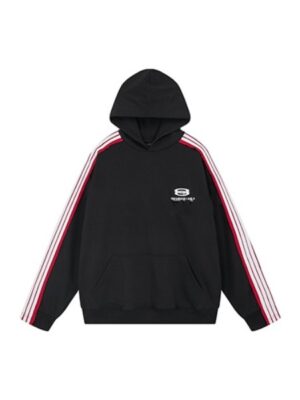 발렌시아가 더블 링 자수 라인 후드 스웨트셔츠 Ceo294-2