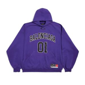발렌시아가 바스켓볼 01 로고 프린트 후드 스웨트셔츠 Ceo296-2