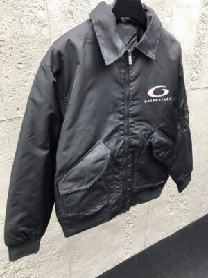 발렌시아가 서클 로고 패딩 블루종 점퍼 Ceo293 - 이미지 8