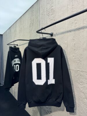 발렌시아가 바스켓볼 01 로고 프린트 후드 스웨트셔츠 Ceo296-4 - 이미지 3