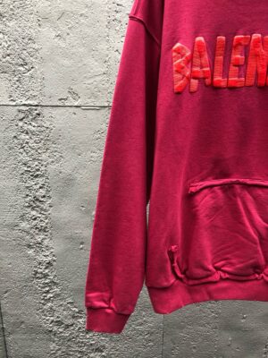 발렌시아가 테이프 프린트 BB 그래픽 로고 후디 Ceo299-5 - 이미지 8