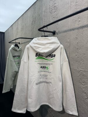 Alternative view of 발렌시아가 로고 프린트 후드 티셔츠 Ceo301
