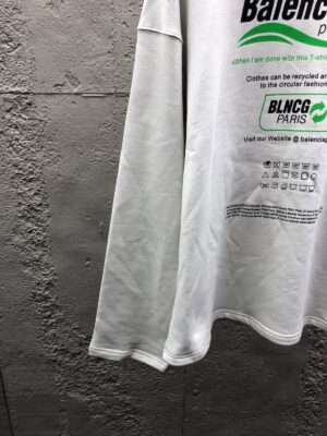 발렌시아가 로고 프린트 후드 티셔츠 Ceo301 - 이미지 7