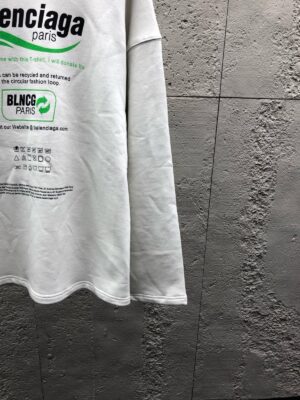 발렌시아가 로고 프린트 후드 티셔츠 Ceo301 - 이미지 6