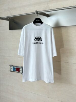Alternative view of 발렌시아가 BB 더블 B 로고 프린트 반팔 티셔츠 Ceo307-2
