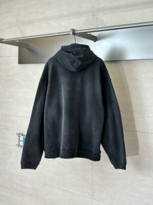 발렌시아가 스모크 워싱 그래픽 후드 티셔츠 Ceo309 - 이미지 3