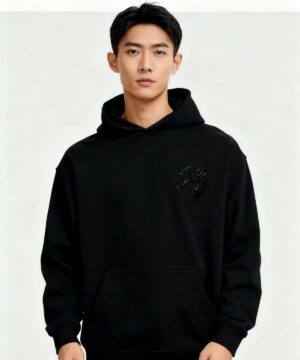 발렌시아가 크리스탈 더블 B 로고 자수 후드티 Ceo310 - 이미지 4