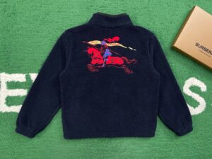 버버리 나이트 로고 울 혼방 플리스 집업 자켓 RA4030 - 이미지 3
