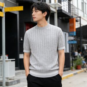 브루넬로 쿠치넬리 립 니트 반팔 티셔츠 YP2038-3 - 이미지 11