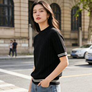 브루넬로 쿠치넬리 립 니트 반팔 티셔츠 YP2038-2 - 이미지 11