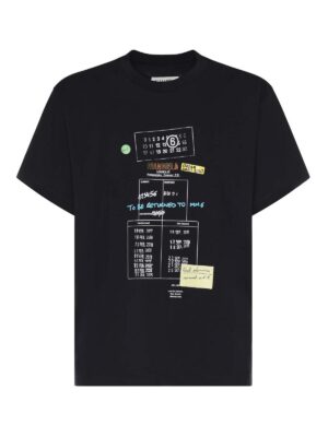 메종 마르지엘라 그래픽 라벨 프린트 오버핏 반팔 티셔츠 RA4132