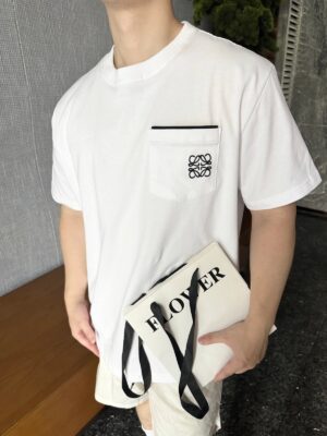 로에* 아나그램 포켓 자수 반팔 티셔츠 YP2046-2 - 이미지 10