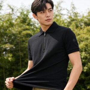 몽클레어 반집업 로고 패치 반팔 폴로 티셔츠 YP2049 - 이미지 5