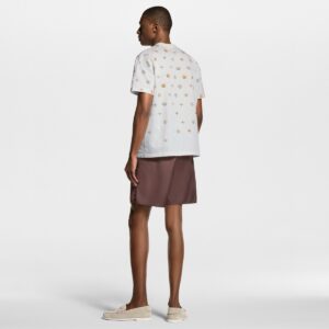 루이비* 모노그램 플라워 자카드 반팔 티셔츠 RA4265 - 이미지 5