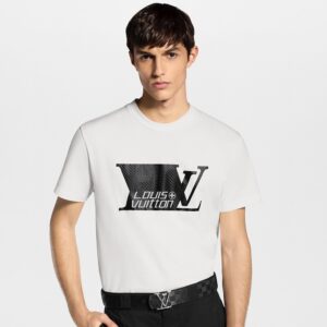 루이비* LV 프린트 로고 반팔 티셔츠 RA4266 - 이미지 3