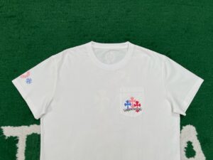 크롬하츠 크로스 레터링 반팔 티셔츠 RA4309-2 - 이미지 4