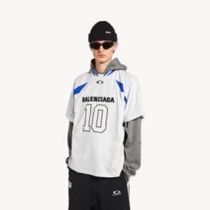 Alternative view of 발렌시아가 x NBA 메쉬 배색 오버핏 긴팔 티셔츠 66st750
