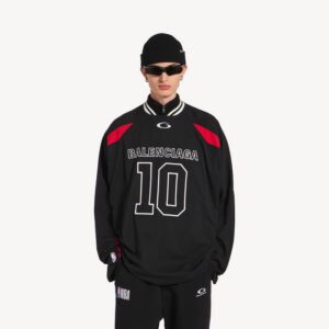 Alternative view of 발렌시아가 x NBA 메쉬 배색 오버핏 긴팔 티셔츠 66st750-3