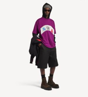 발렌시아가 x NBA 패치 오버핏 반팔 티셔츠 66st748 - 이미지 3