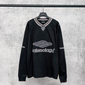 Alternative view of 발렌시아가 풋볼 V넥 로고 오버핏 긴팔 티셔츠 66st749-2