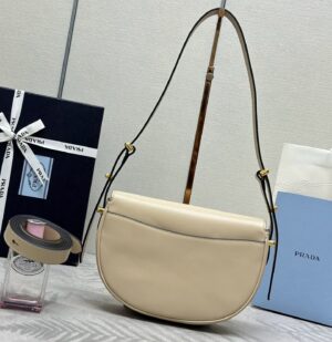 프라다 아르케 가죽 플랩 숄더백 1BD365-2 - 이미지 4