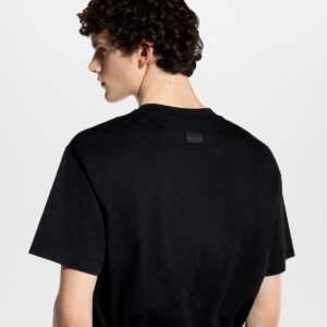 루이비* Damier 자수 로고 반팔 티셔츠 RA4403 - 이미지 3