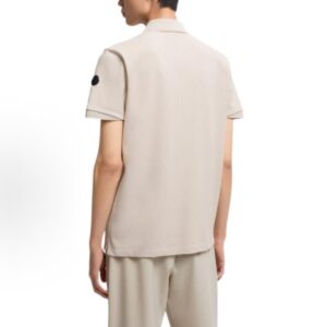 몽클레* 로고 패치 지퍼 카라 반팔 폴로 티셔츠 YP424 - 이미지 3