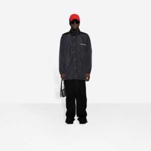 Alternative view of 발렌시아* DEFILE 더블레이어 윈드브레이커 자켓 블랙 LK302