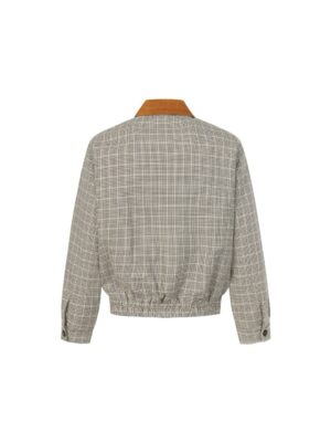 Alternative view of 미우미* 체크 패턴 코듀로이 카라 블루종 자켓 66ST509
