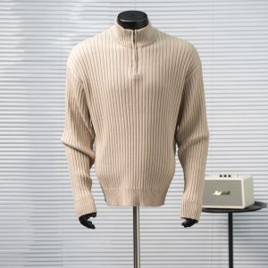 발렌시아* 코크 웨이브 로고 하프집업 립 니트 YP2893 - 이미지 3