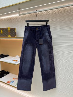Alternative view of 루이비* 모노그램 플로킹 워싱 데님 팬츠 1685267-C10