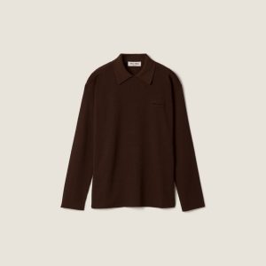 미우미* 로고 패치 폴로 칼라 니트 RA5250