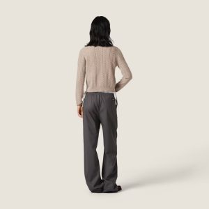 미우미* 여성 데님 칼라 케이블 니트 가디건 RA5363 - 이미지 5