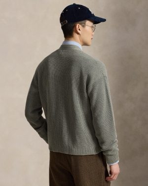 폴* 랄프로렌 남성 브이넥 코튼 니트 가디건 RA5373 - 이미지 4