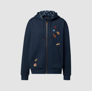 루이비* 멀티 모티프 모노그램 후드 집업 1686233-B50