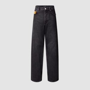 루이비* LV 자수 블랙 워싱 스트레이트 데님 팬츠 1687059-A95
