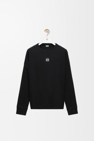 로에* 아나그램 자수 크루넥 긴팔 티셔츠 1687007-A30
