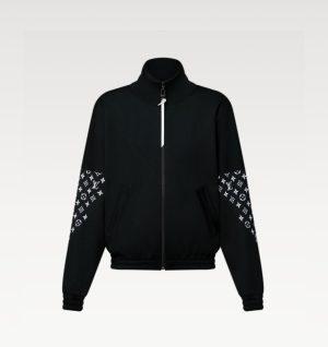 루이비* 모노그램 소매 하이넥 니트 집업 66ST528
