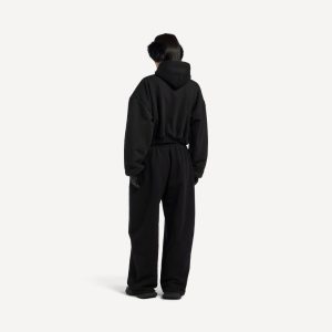 발렌시아* 로고 코튼 배럴핏 와이드 스웨트 팬츠 RA5335 - 이미지 5