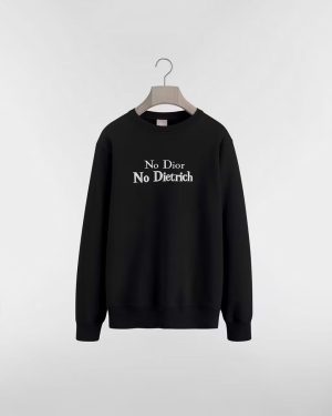 디* No Dior No Dietrich 레터링 코튼 맨투맨 블랙 RA6436