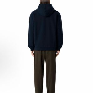 스톤아일랜* 와펜 코튼 후드 집업 RA6312 네이비 - 이미지 4