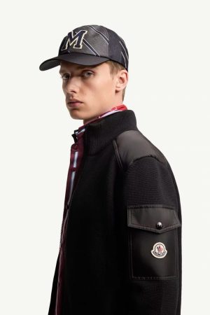 몽클레르 남성 나일론 배색 울 집업 가디건 RA5221 - 이미지 3