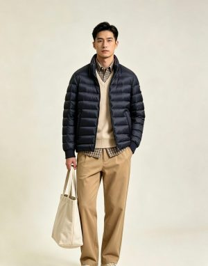 몽클레* 리겔 (Rigel) 쇼트 다운 재킷 8894088 네이비 - 이미지 4