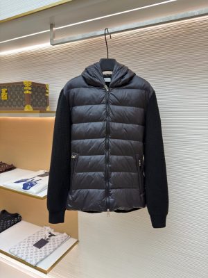 Alternative view of 몽클레* 패디드 울 집업 후디 1687511 블랙