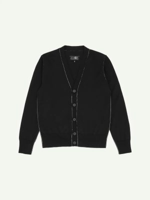 MM6 메* 마르지엘라 콘트라스트 스티치 브이넥 가디건 RA6715
