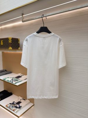셀린* 마차 로고 프린트 코튼 반팔 티셔츠 1683110-2 - 이미지 4